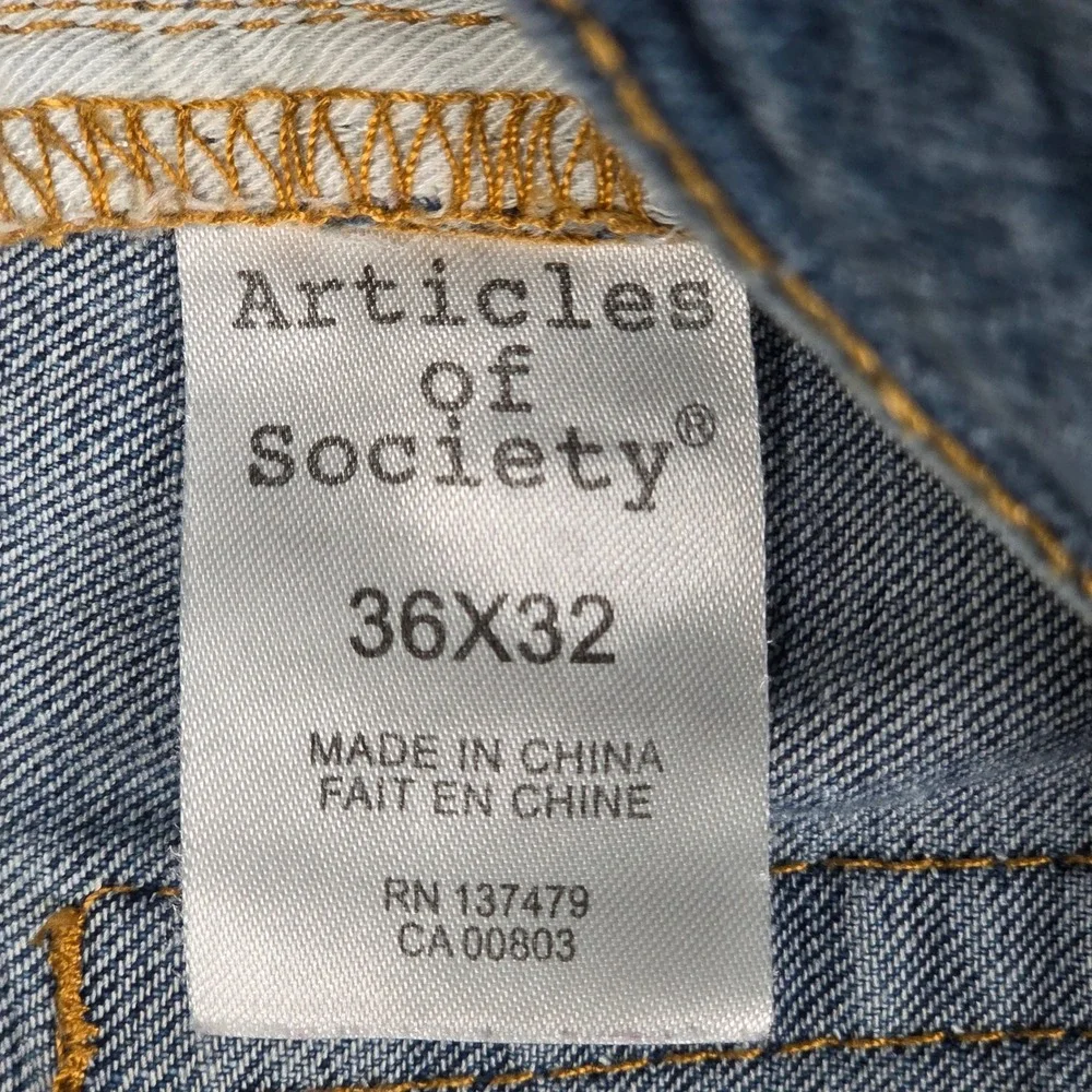 Articles of Society Slim Dylan Mens Blue Medium Wash Jeans 36x32 RN‎ 137479